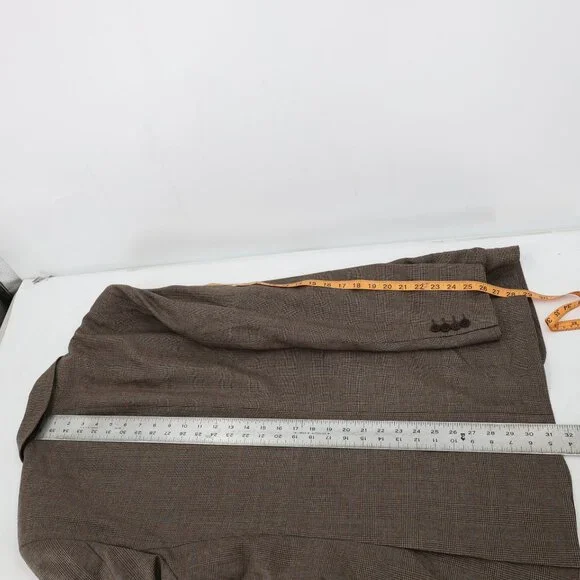 Zara Suit Mens 42 34x33 Single Breasted Two Button Straight Leg Two Piece Plaid